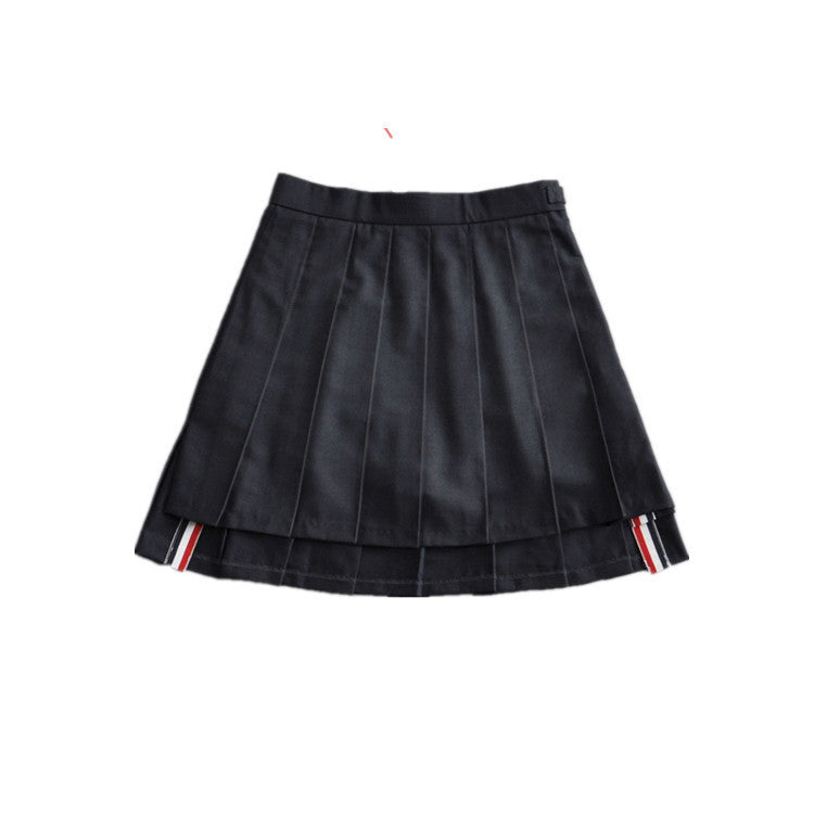 Women's Summer Fashion Hot Preppy Style Front Back Long High Waist Skirt