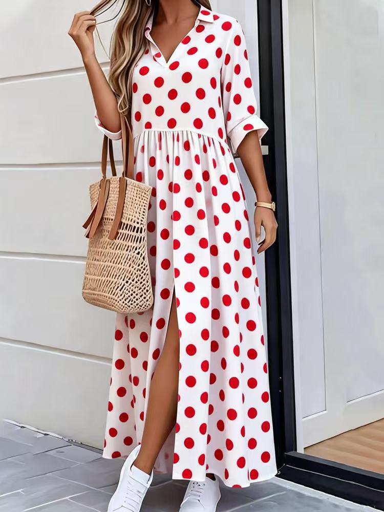 Women's Spring Casual Loose Fashion Printed Lapel Pocket Clothing