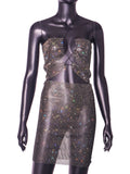 Style Sexy Waist Trimming Halter Fishnet Dress