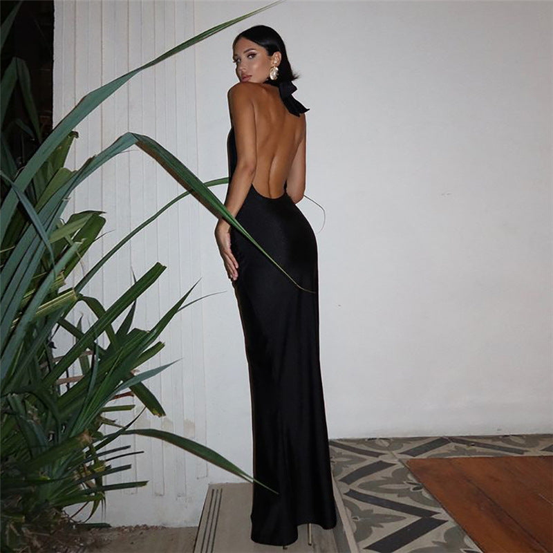 Personality Deep V Sexy Hot Sleeveless High Waist Dress