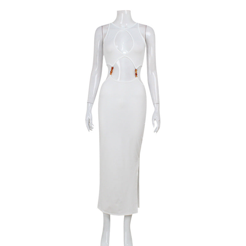 Women's Elegant Sexy Slim Hollow Versatile Split Dress