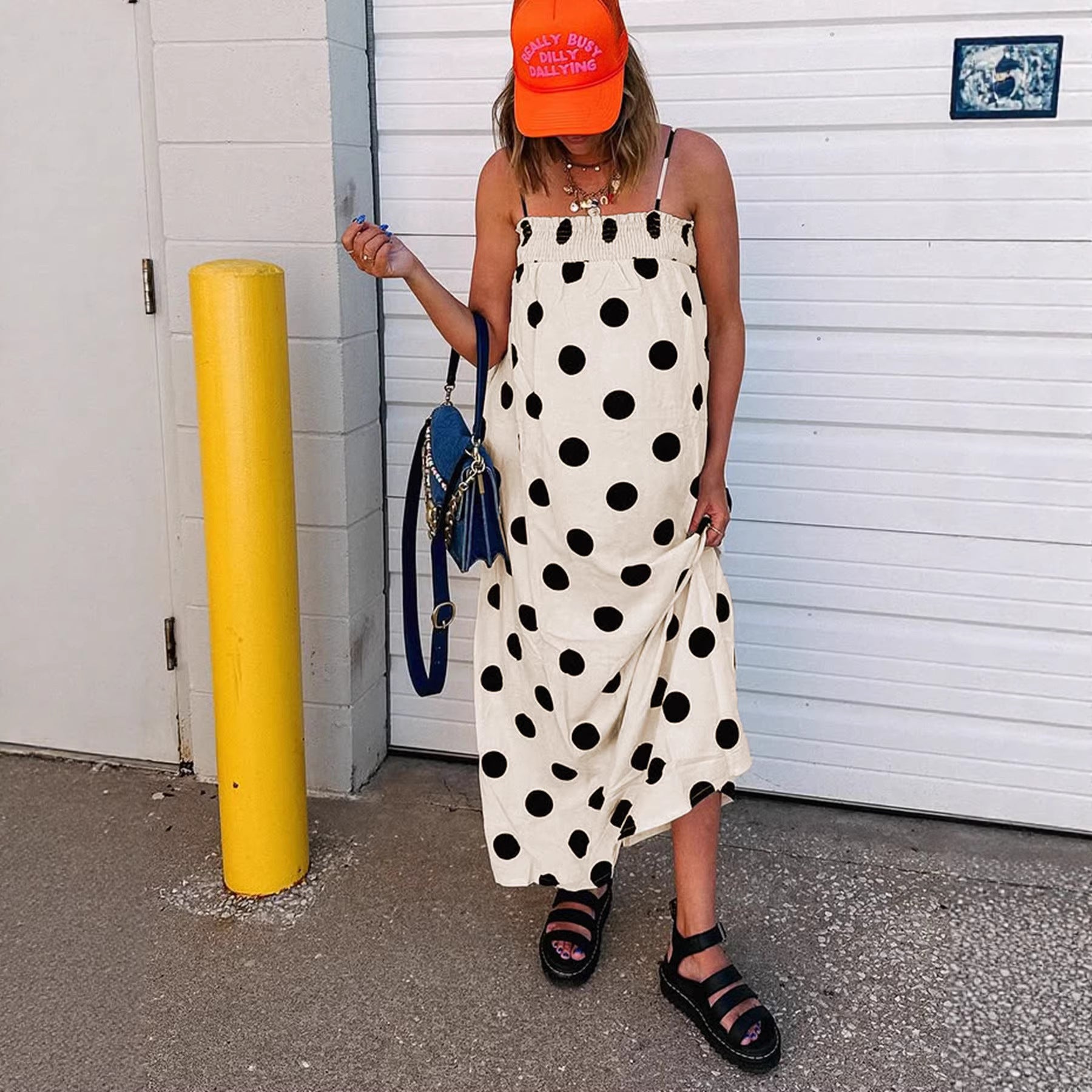 Women's Summer Polka Dot Printed Long For Dress