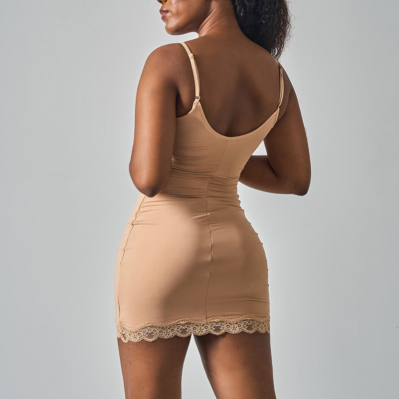 Beautiful Trendy Slim Sexy Lace Half-length Dress