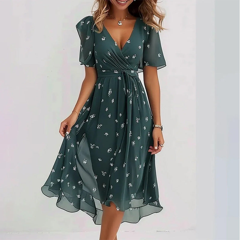 Women's Summer Loose Casual Floral Printed Dress