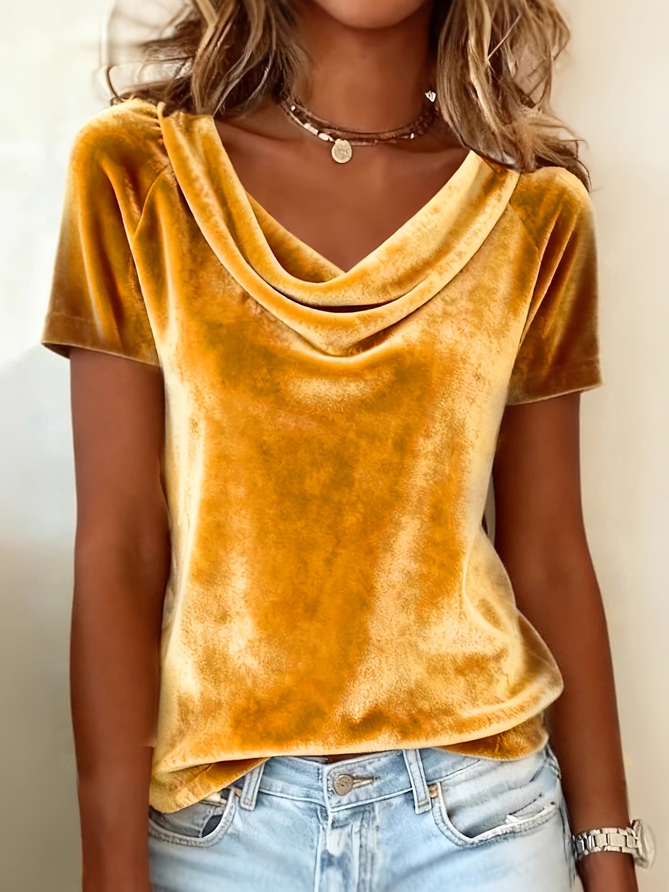 Women's Fashion Wear Solid Color Swing Collar Sleeve Sexy Shorts