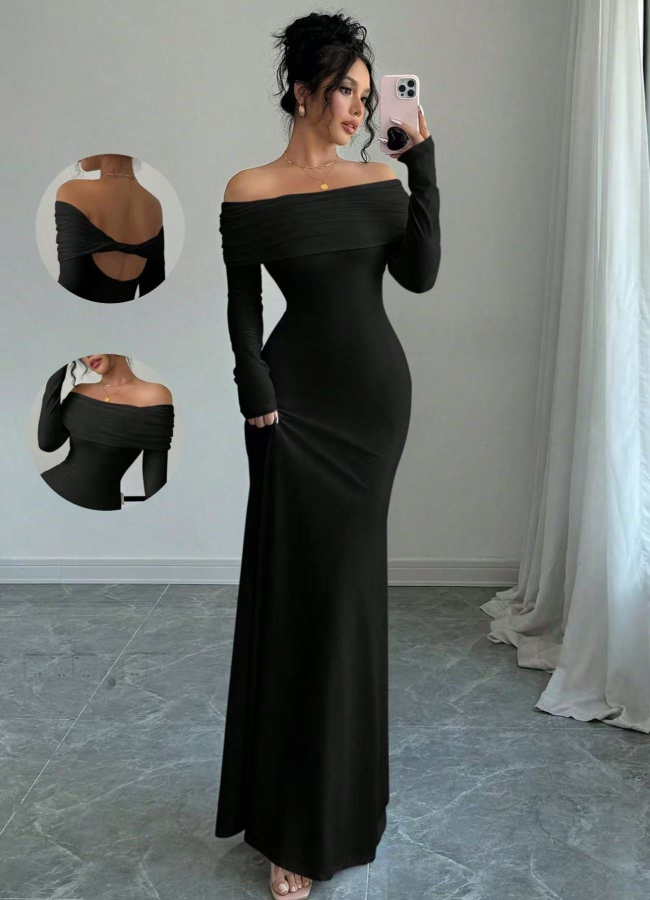 Women's Autumn Fashion Slim Temperament Sexy Sheath Clothing