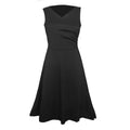 Women's Autumn Sleeveless Black Large Swing Dress