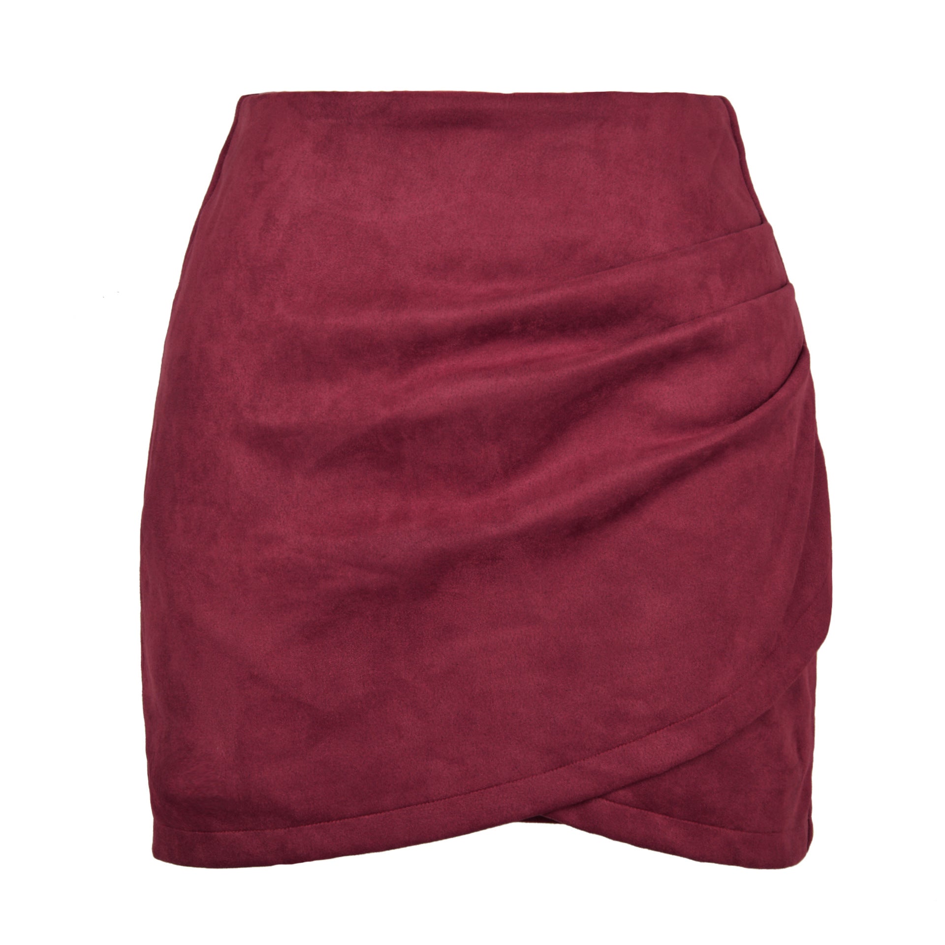 Women's Solid Color Sheath Heap Pleated Irregular Skirt
