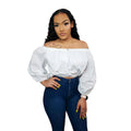 Women's Autumn Solid Color Lace Sleeve Only Women's T-shirt