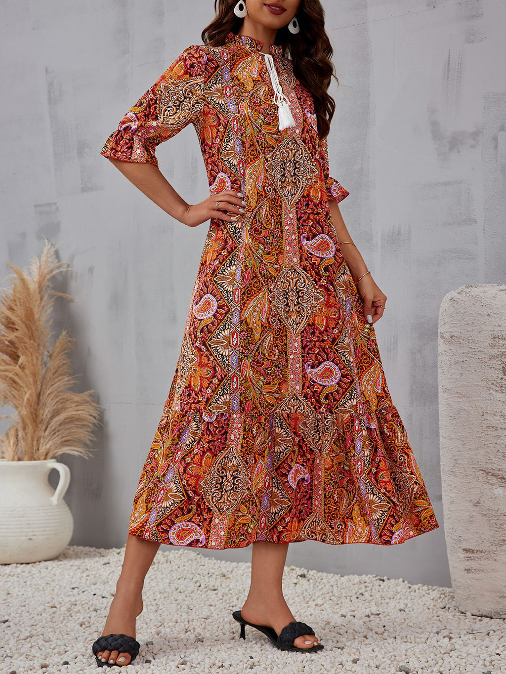 Charming Women's Casual Paisley Print Vacation Skirts
