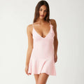 Versatile Women's Suspender Flower Knitted Angora Dress