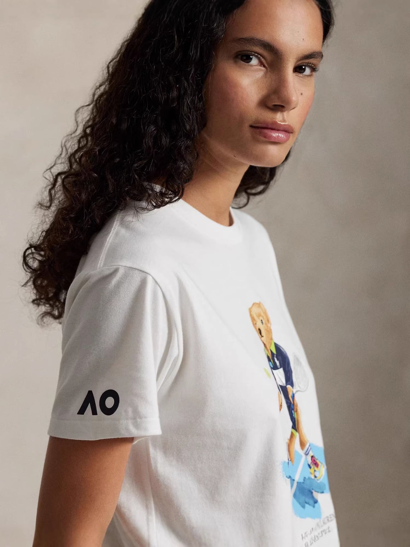 Women's Casual Bear Printed Summer Round Neck Women's T-shirt