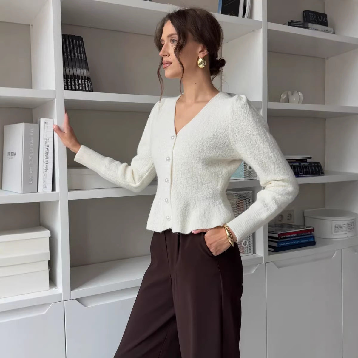 Women's Classic Style Knitted Elegant Fishtail Slim Slimming Soft Women's Sweater