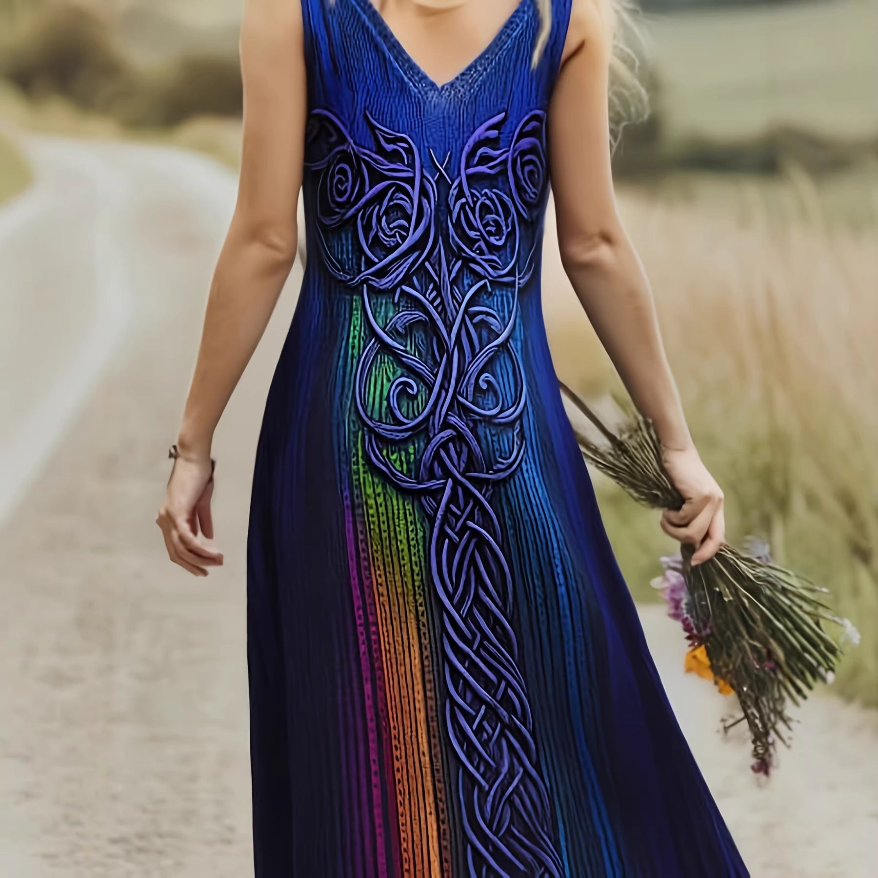 Women's Loose Lifelike Printing Vacation Leisure Elegant Beautiful Dress