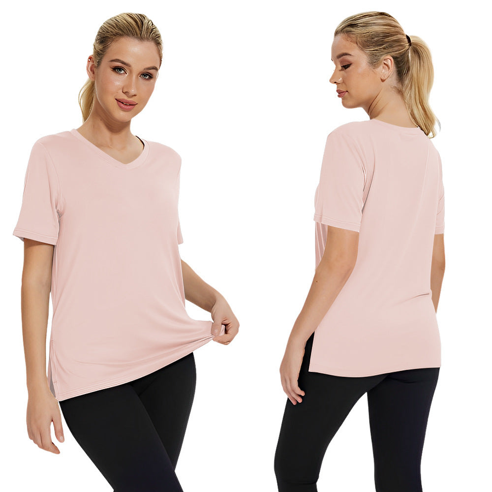 Women's Simple Fashion Pure Color Loose Split Clothing