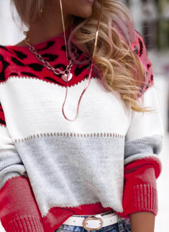 Women's Crew Neck Casual Pullover Long Sleeve Bottoming Women's Sweater
