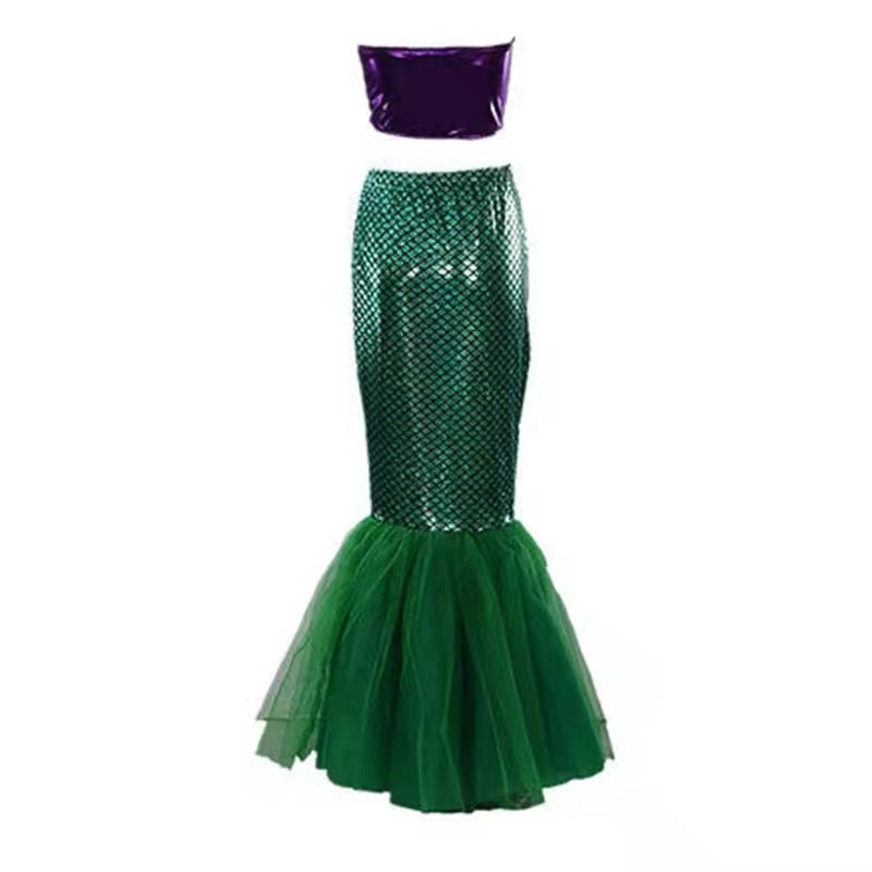 Slouchy Halloween Sexy Mermaid Princess Fishtail Dress