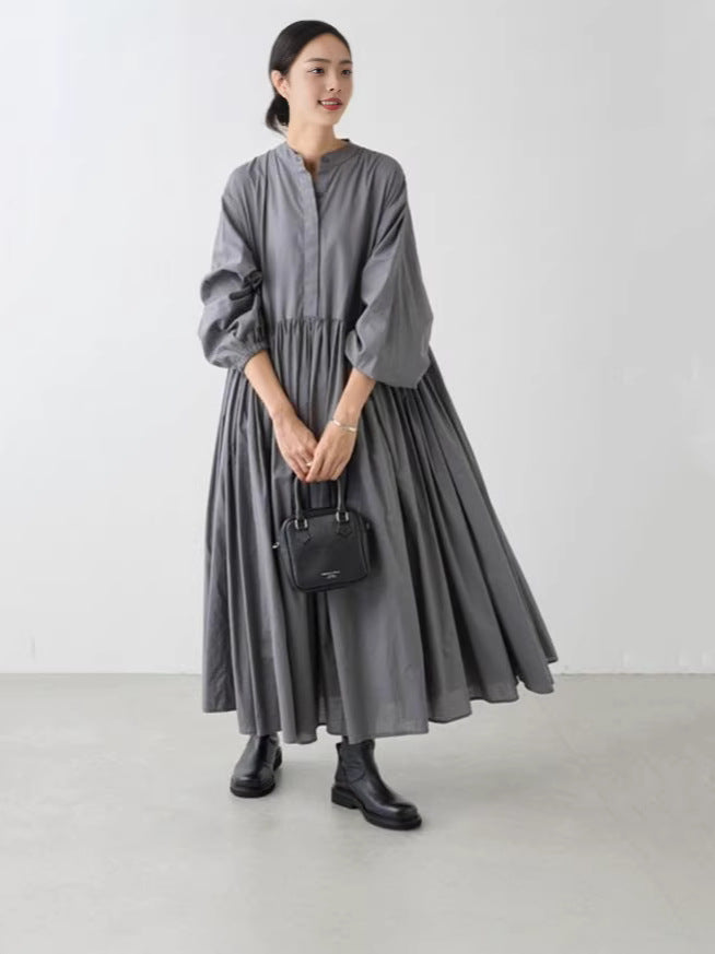 Style Korean Loose Large Pleated Swing Dress