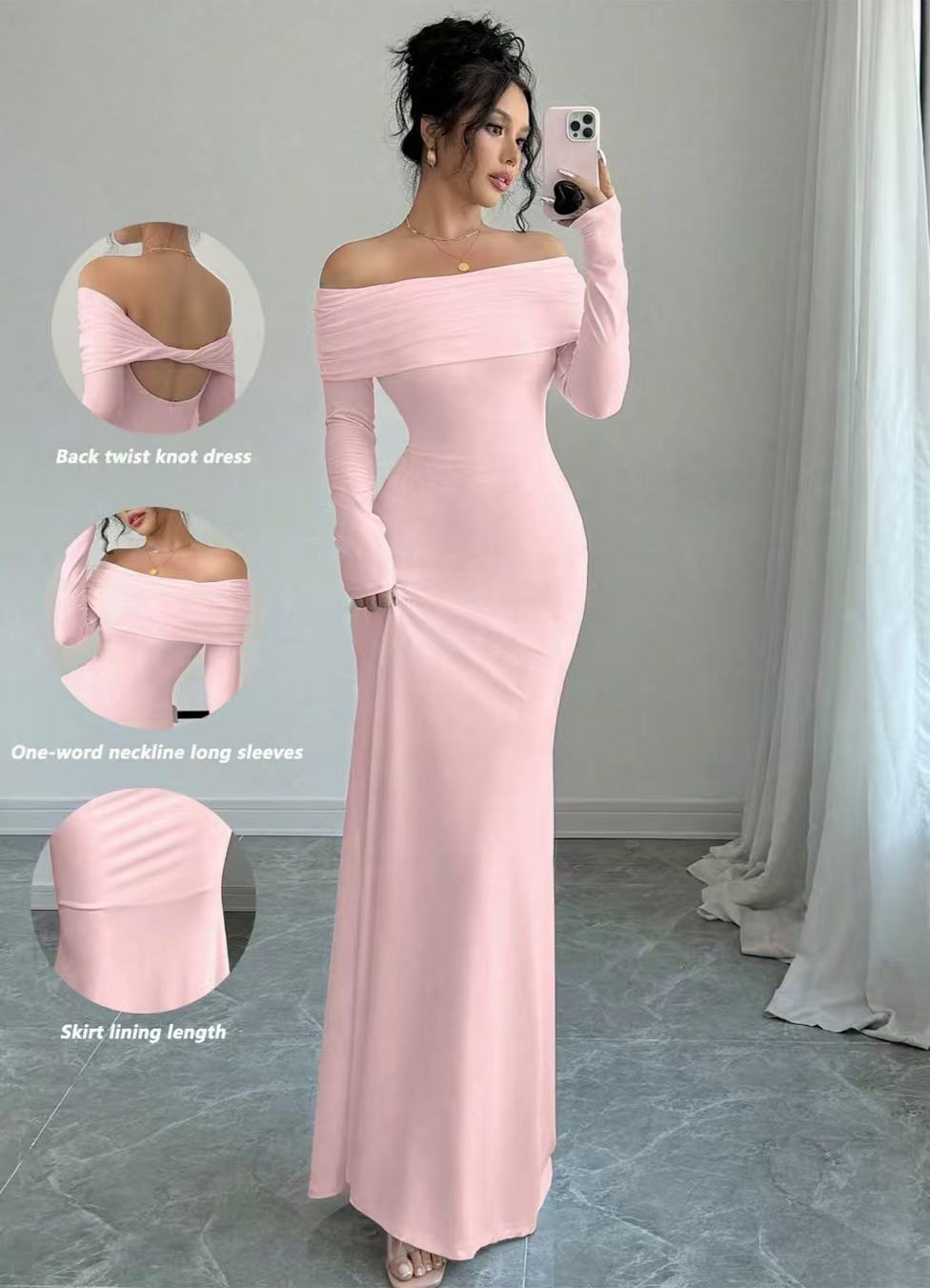Women's Autumn Fashion Slim Temperament Sexy Sheath Clothing
