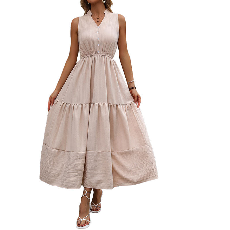 Women's Solid Color Elegance Sleeveless Commute Style Dress