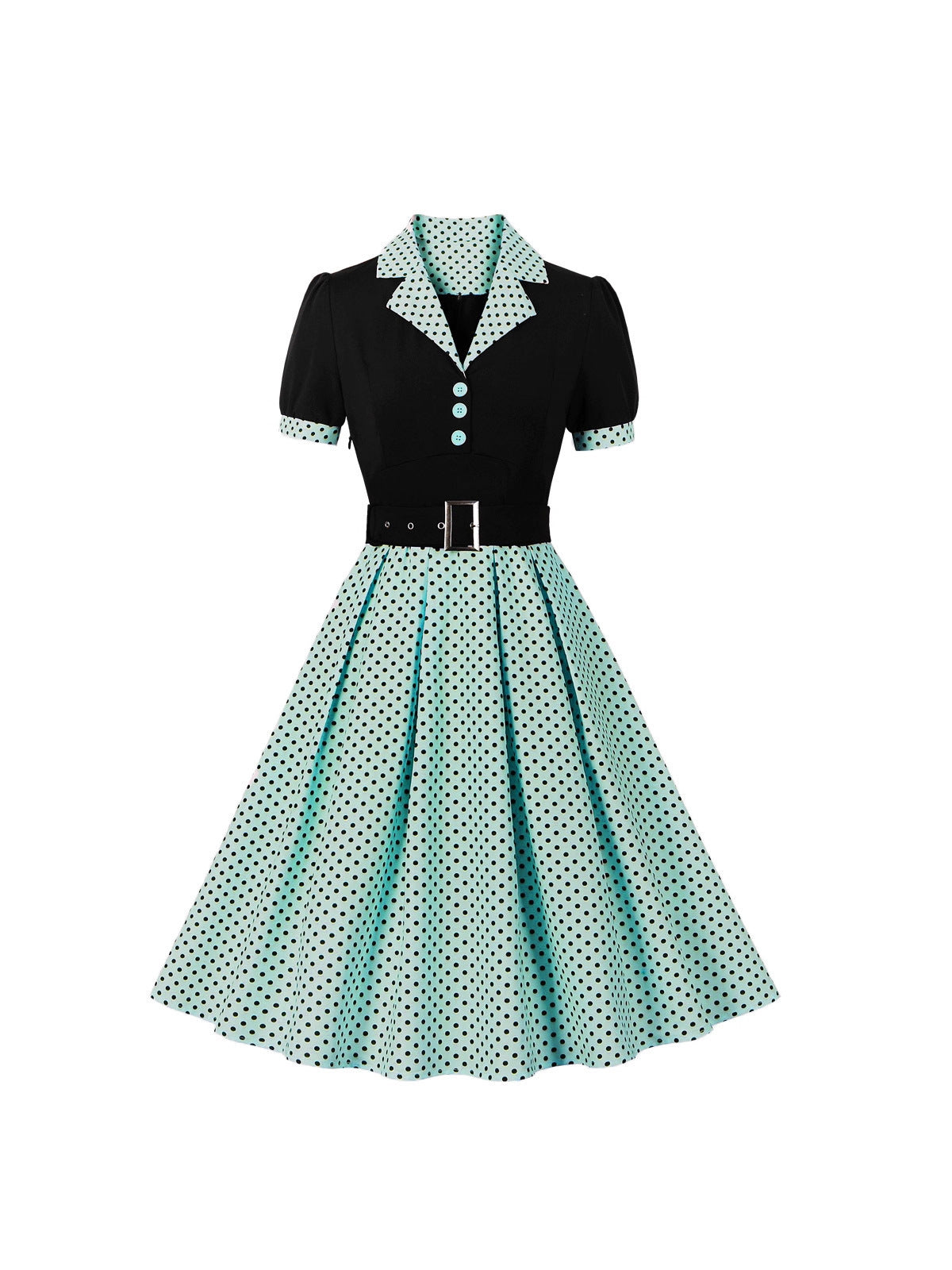Women's Commuter Artistic Retro Dots Sleeve Lapel With Shorts
