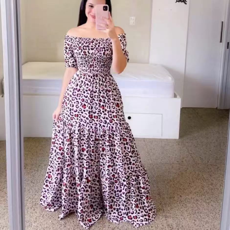 Attractive Women's Floral Fashion Long Printed Dress