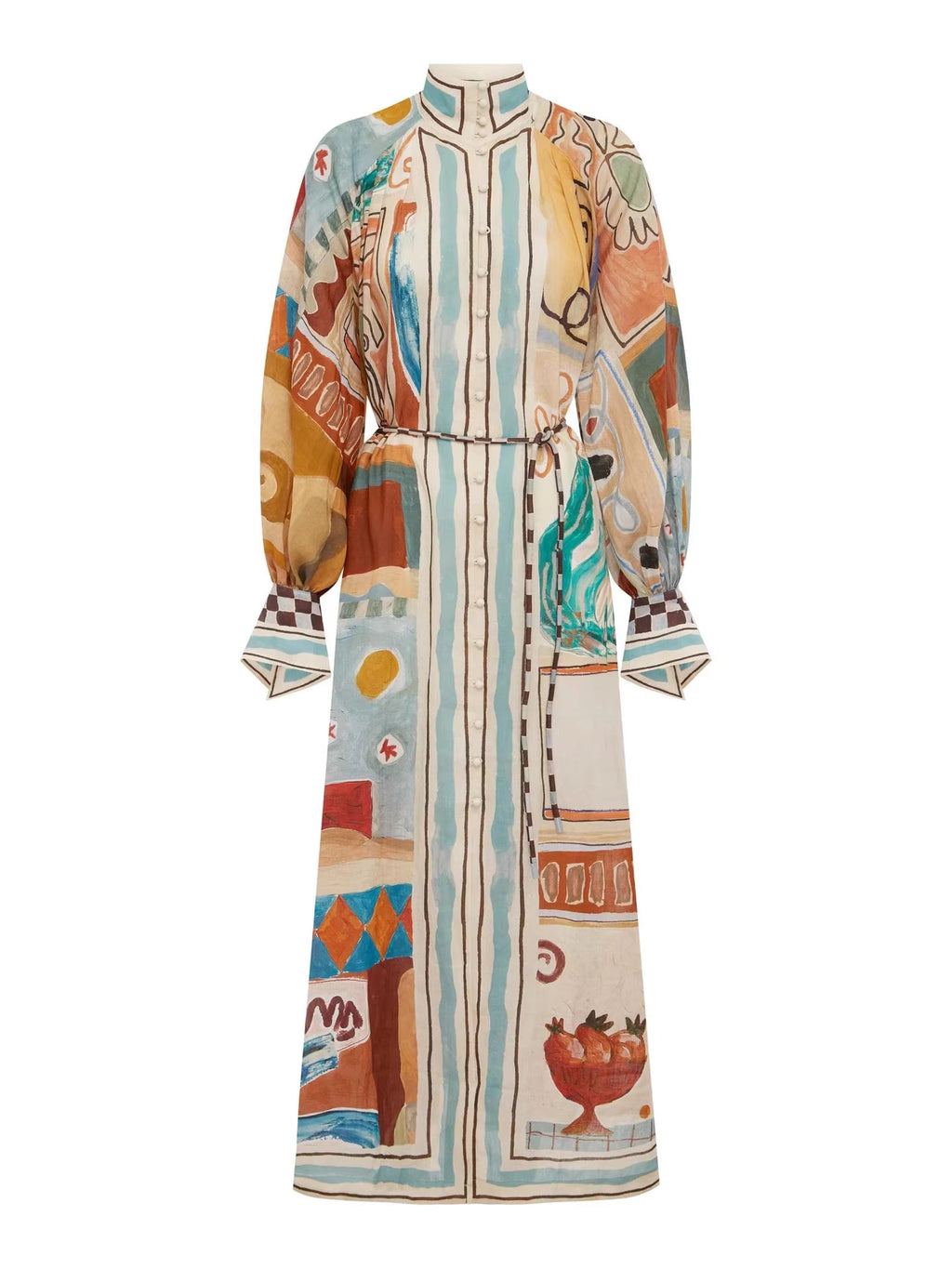 Popular Fashion Personalized Printed Loose Linen Dress