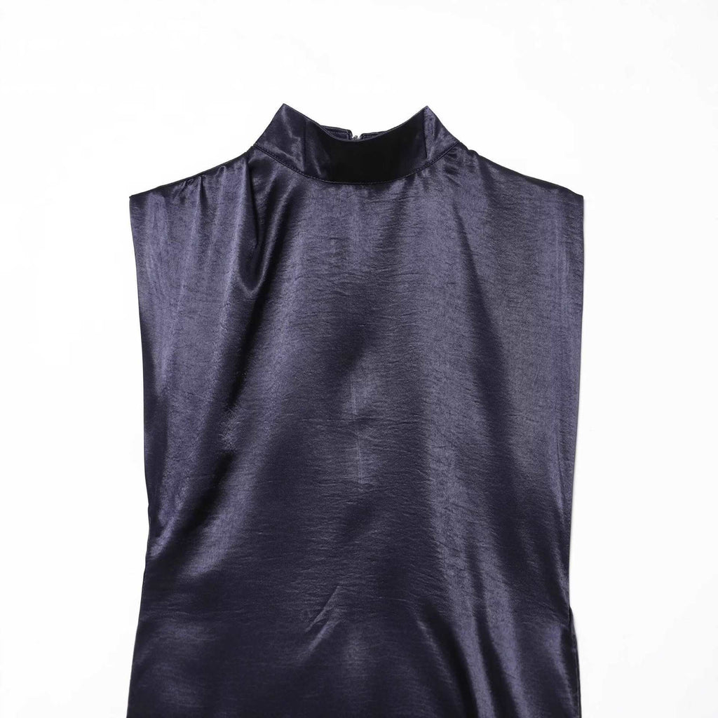 Women's Silk Satin Stitching Lace Mini Casual Wear Stylish Good Dress