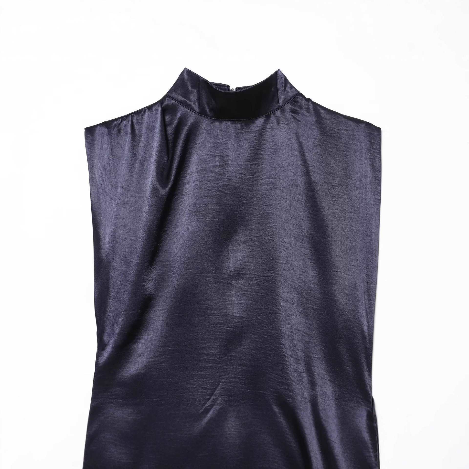 Women's Silk Satin Stitching Lace Mini Casual Wear Stylish Good Dress