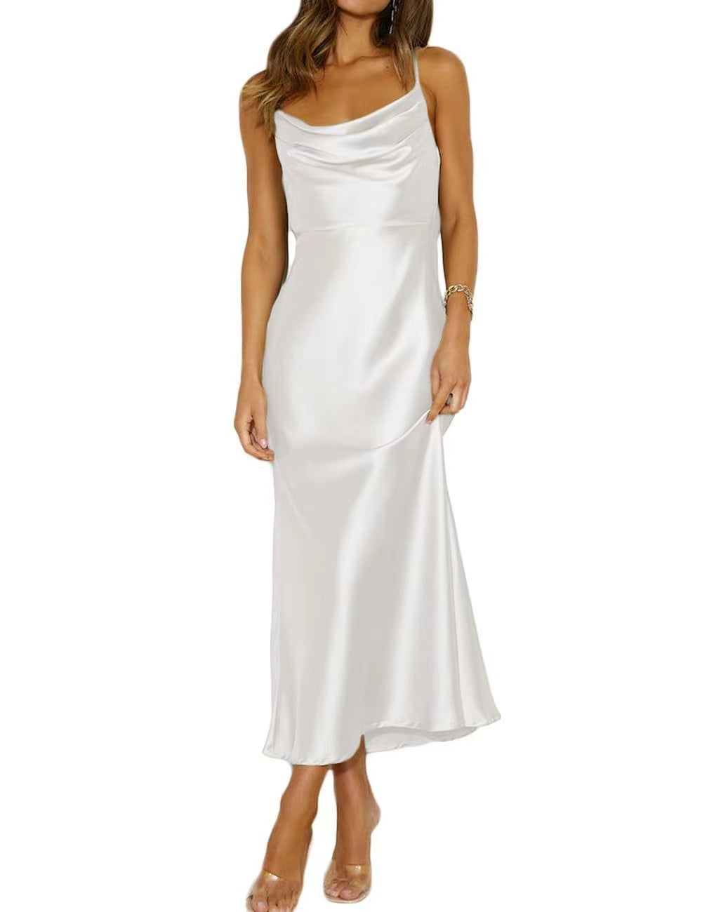 Innovative Sexy Camisole Party Satin Gown Dress