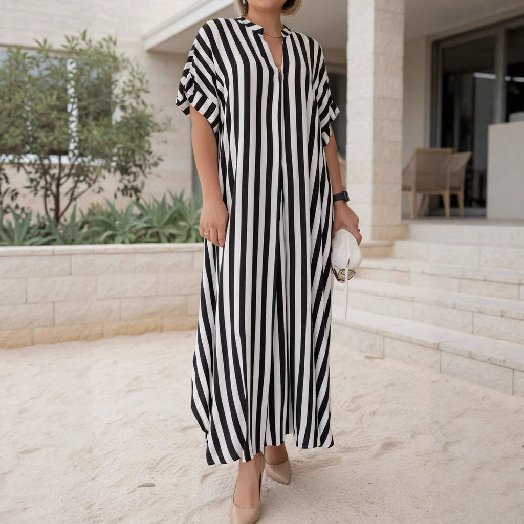 Popular Classy Stylish Striped Beach Casual Dress