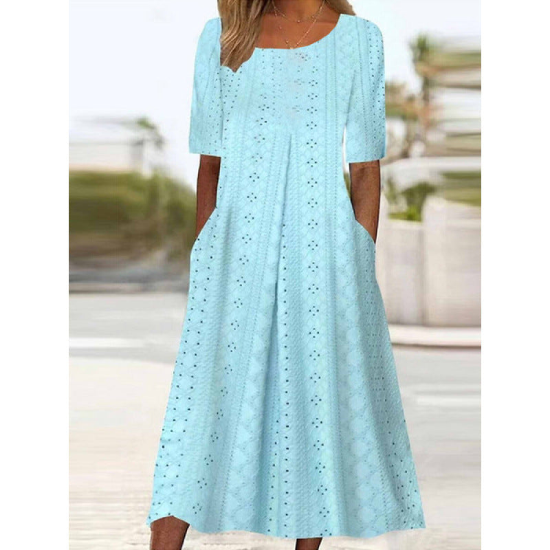 Women's Summer Casual Comfortable Round Neck Printed Dress