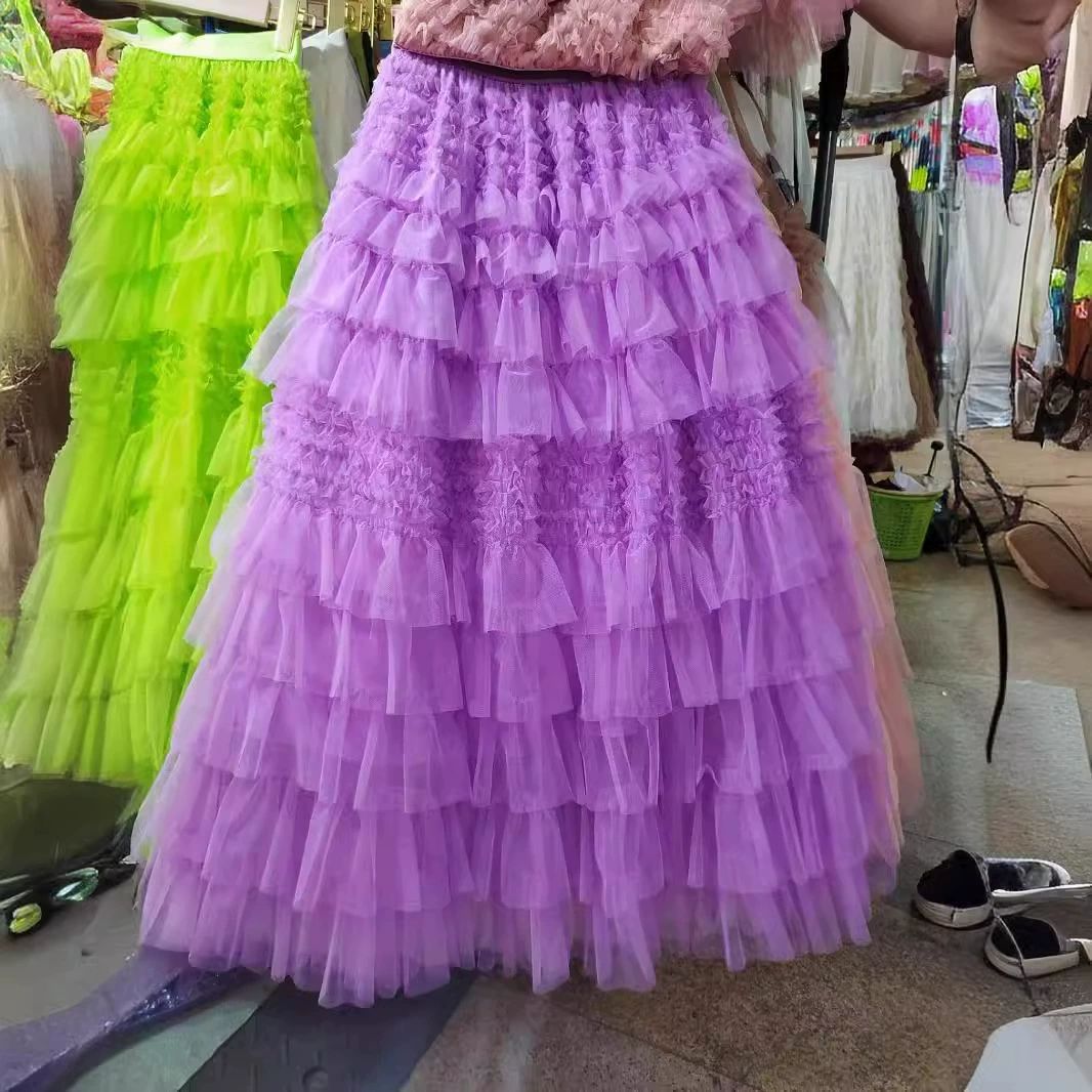 Elegant British A- Line Cake Dress Skirt