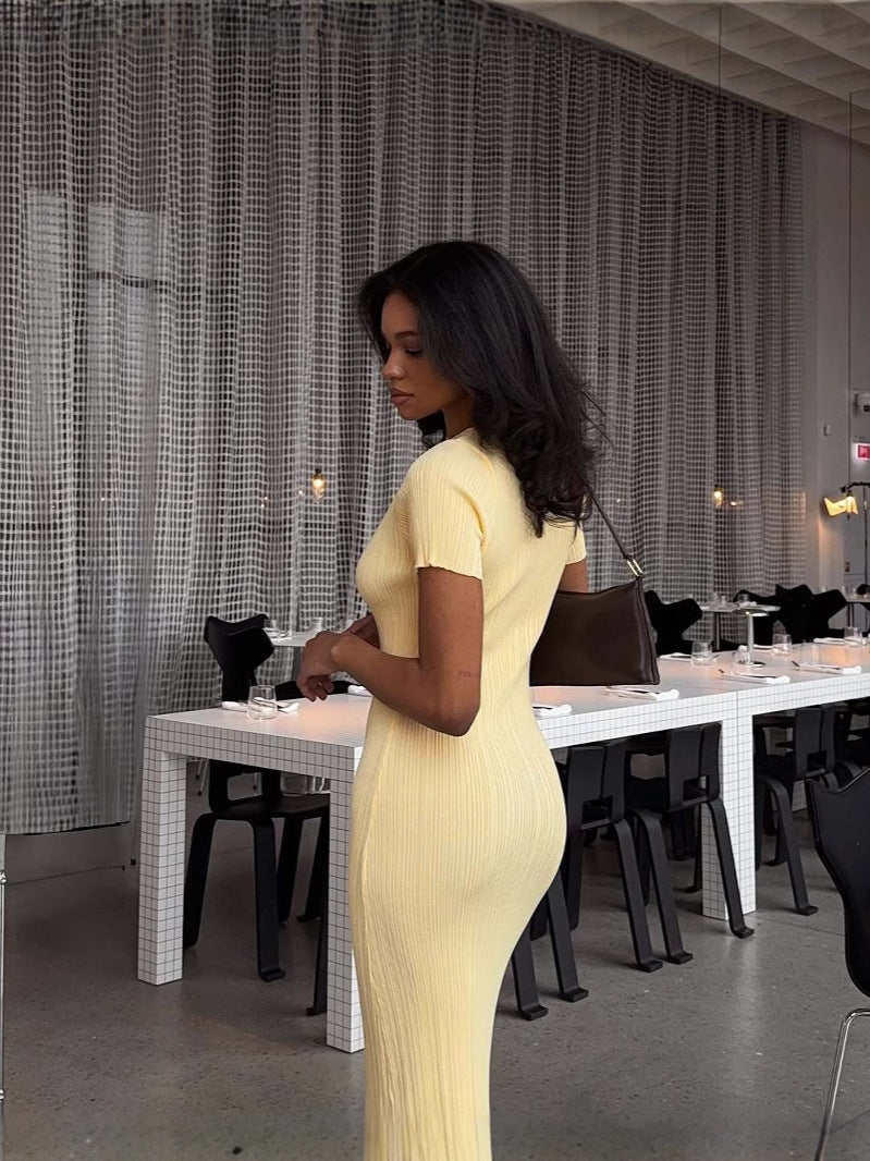 French Summer Design Advanced Sense Minority Slim Fit Long Dress