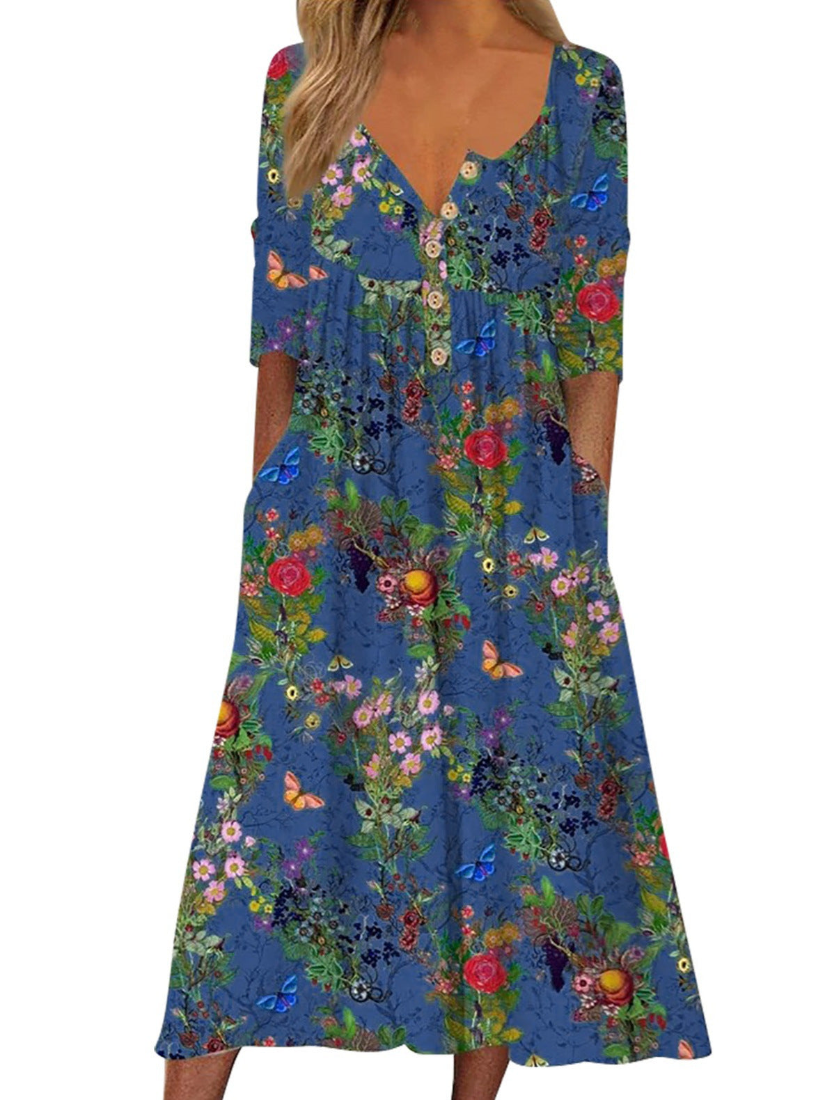 Popular Women's Printed Pocket Clinch Long Cardigans