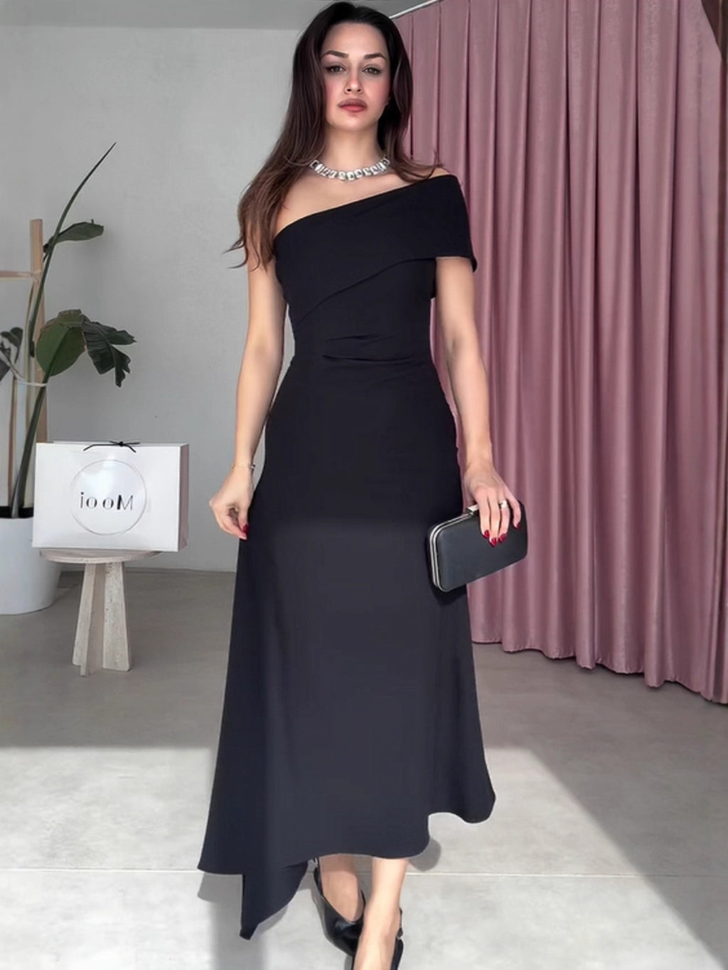Autumn Collar Waist Slimming Graceful Fashionable Dress