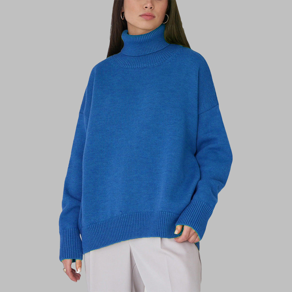 Women's Solid Color Turtleneck Loose Classic Price Women's Sweater