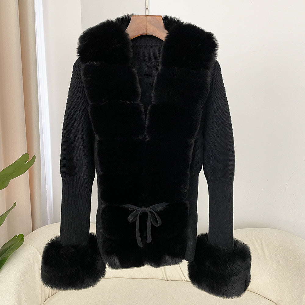 Fashion Beautiful Women's Fur Imitation Fox Coats