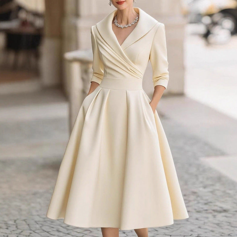 Women's Temperament Slimming Elegant Long Sleeve Dress