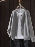 Women's Classic Style Autumn Loose Slimming Soft Glutinous Long Sleeve Solid Women's Sweater