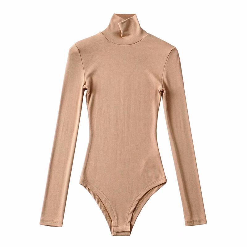 Women's Tight Stretch Turtleneck Long-sleeved Solid Color Thread Slim Bottoming Women's T-shirt