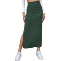 Women's Autumn Solid Color Hip Split Dress Skirt