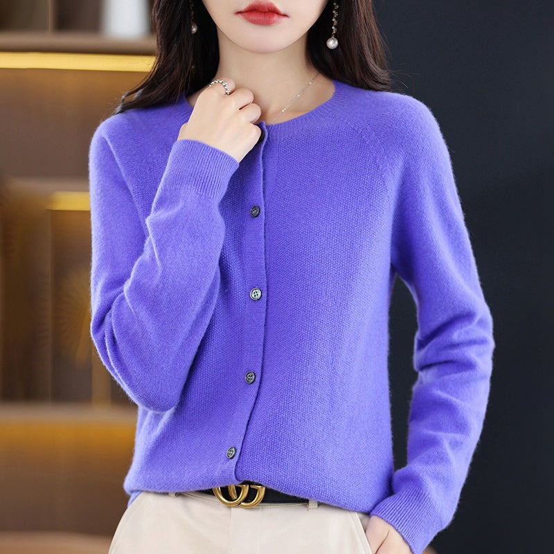 Women's Neck Knitted For Autumn Loose Long Sleeve Bottoming Women's Sweater
