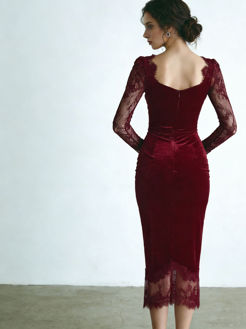 Sexy Lace Long Sleeve Elegant Waist Skirts