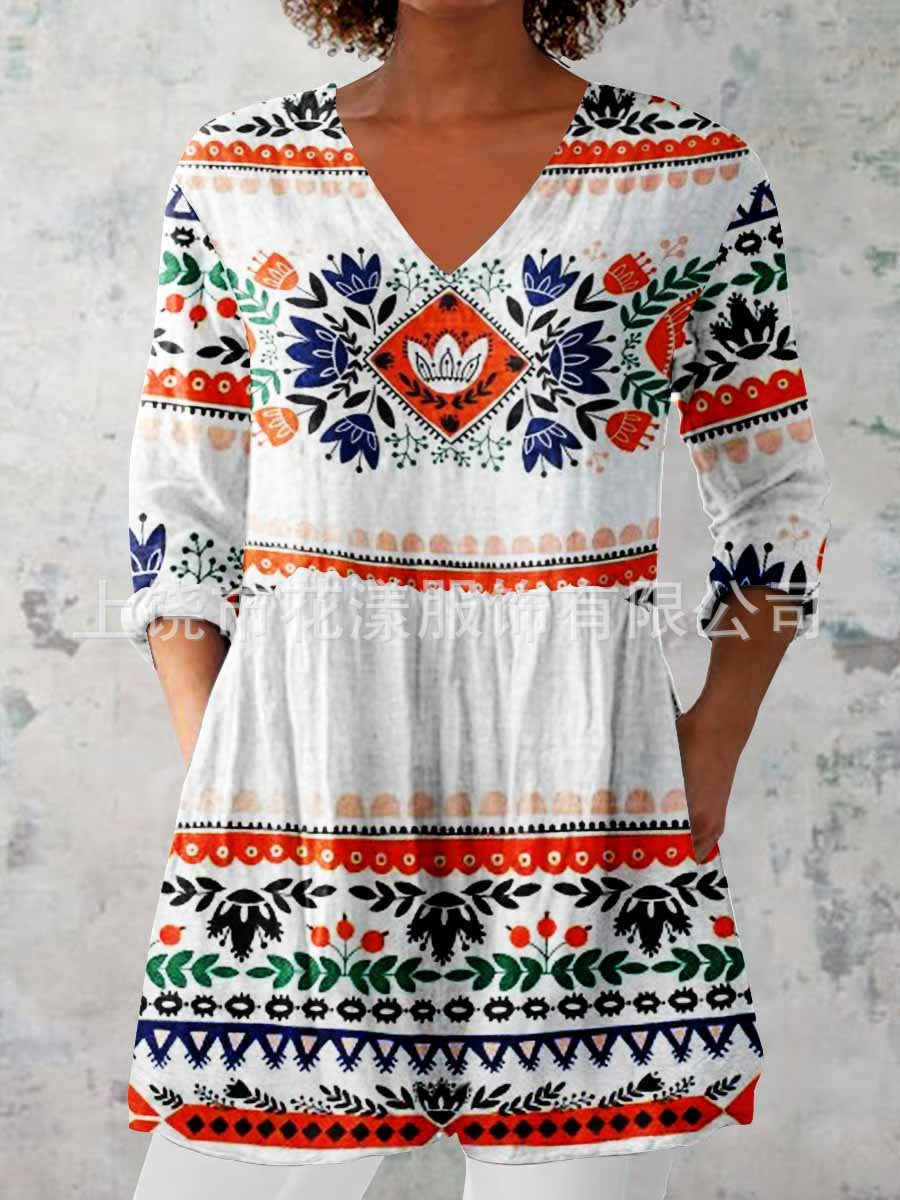Beautiful Women's Printed Fashion Floral Casual Tops