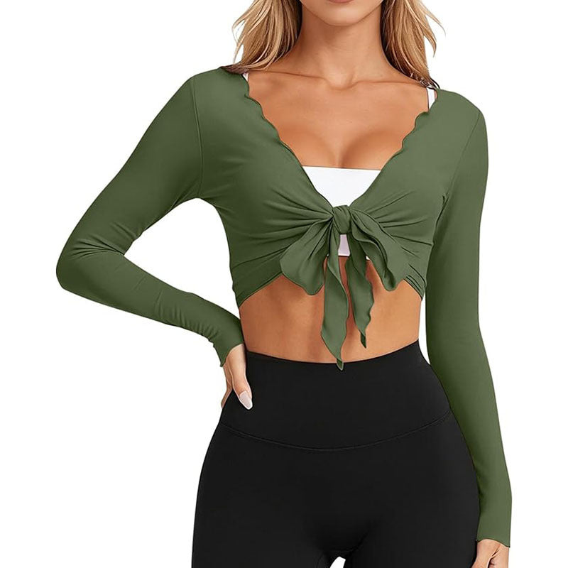 Women's Slim Fit Knot Fashion Long Sleeve Knitwear