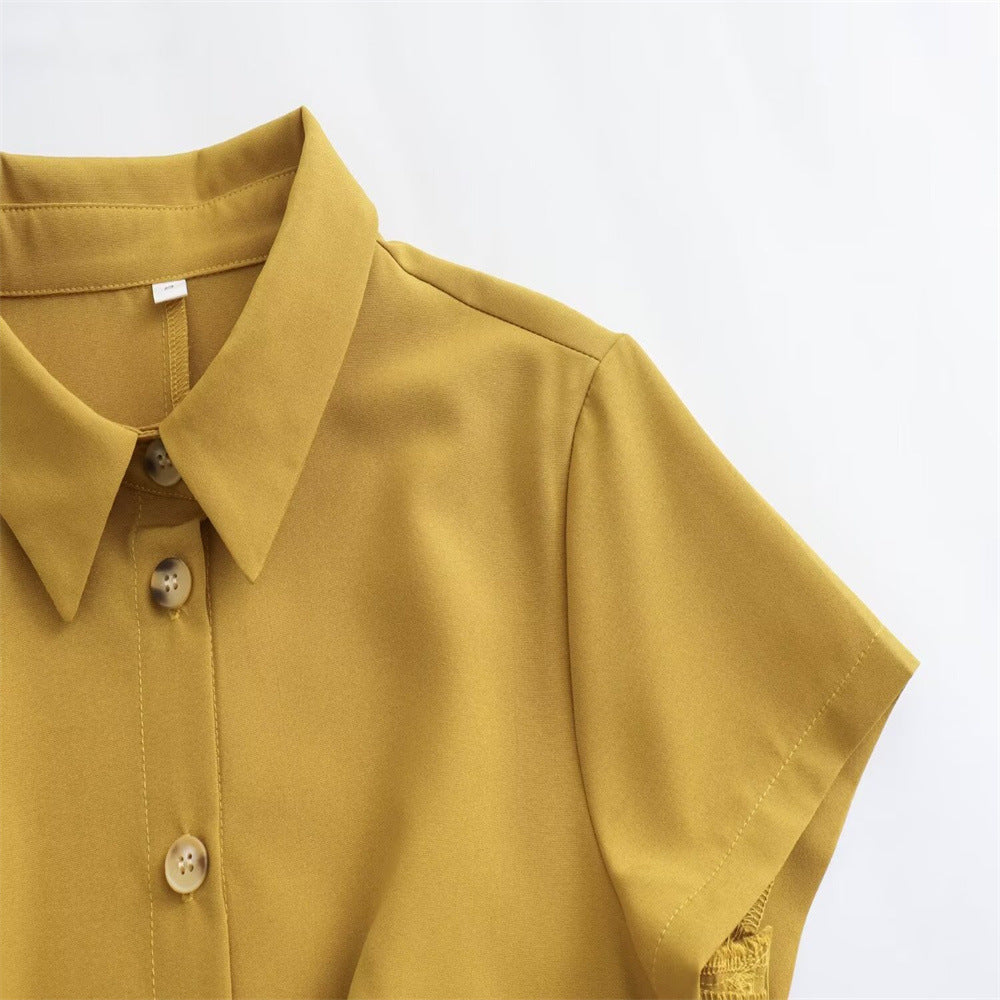 Women's Summer Fashion Casual Shirt Style Lapel Dress