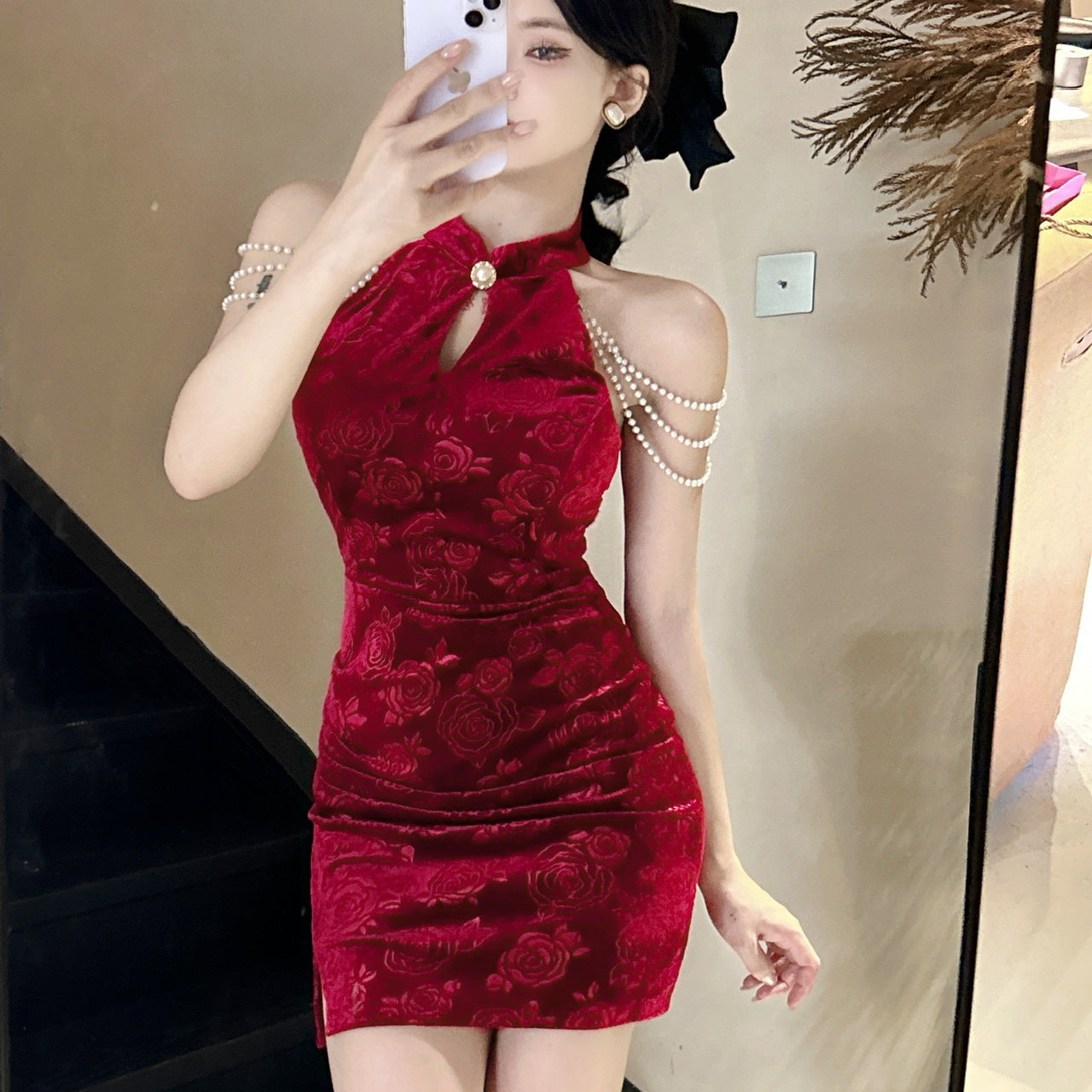 Women's Sexy Hot Sheath Cheongsam Tight Bottoming Dress