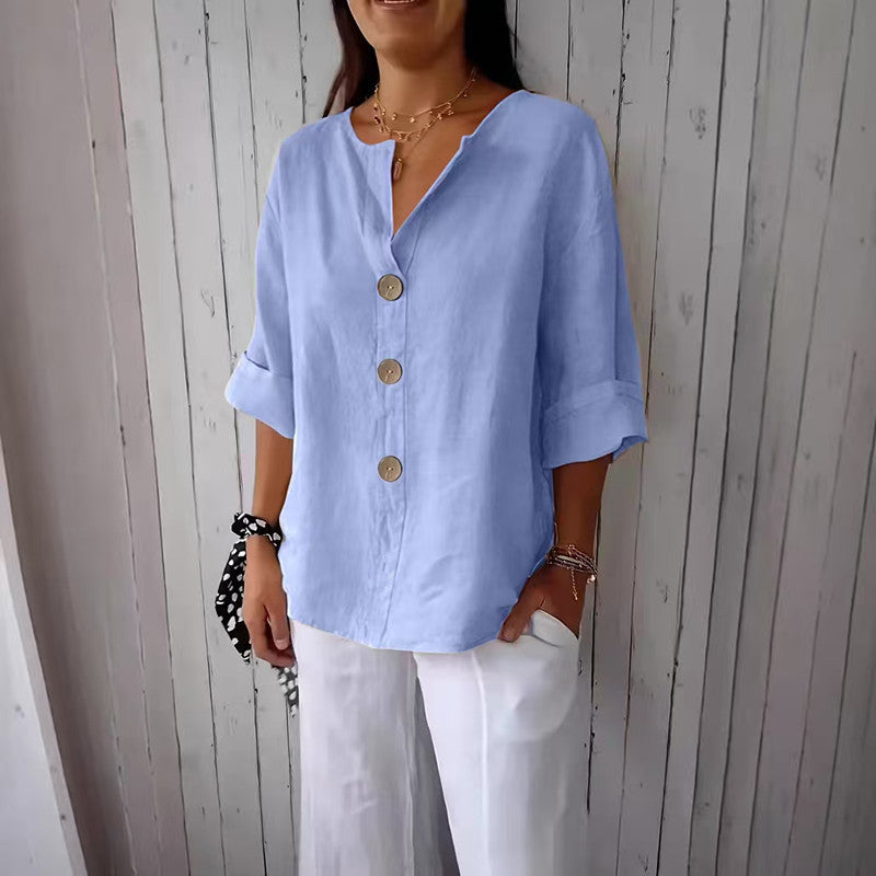 Women's Summer Loose Comfort Casual Cotton Linen Tops