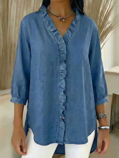Beautiful Innovative Women's Casual Flounce Shirt Blouse